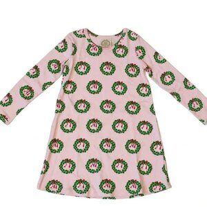 TBBC Polly Play Dress in Deck the Halls with Bows & Holly - Size 8